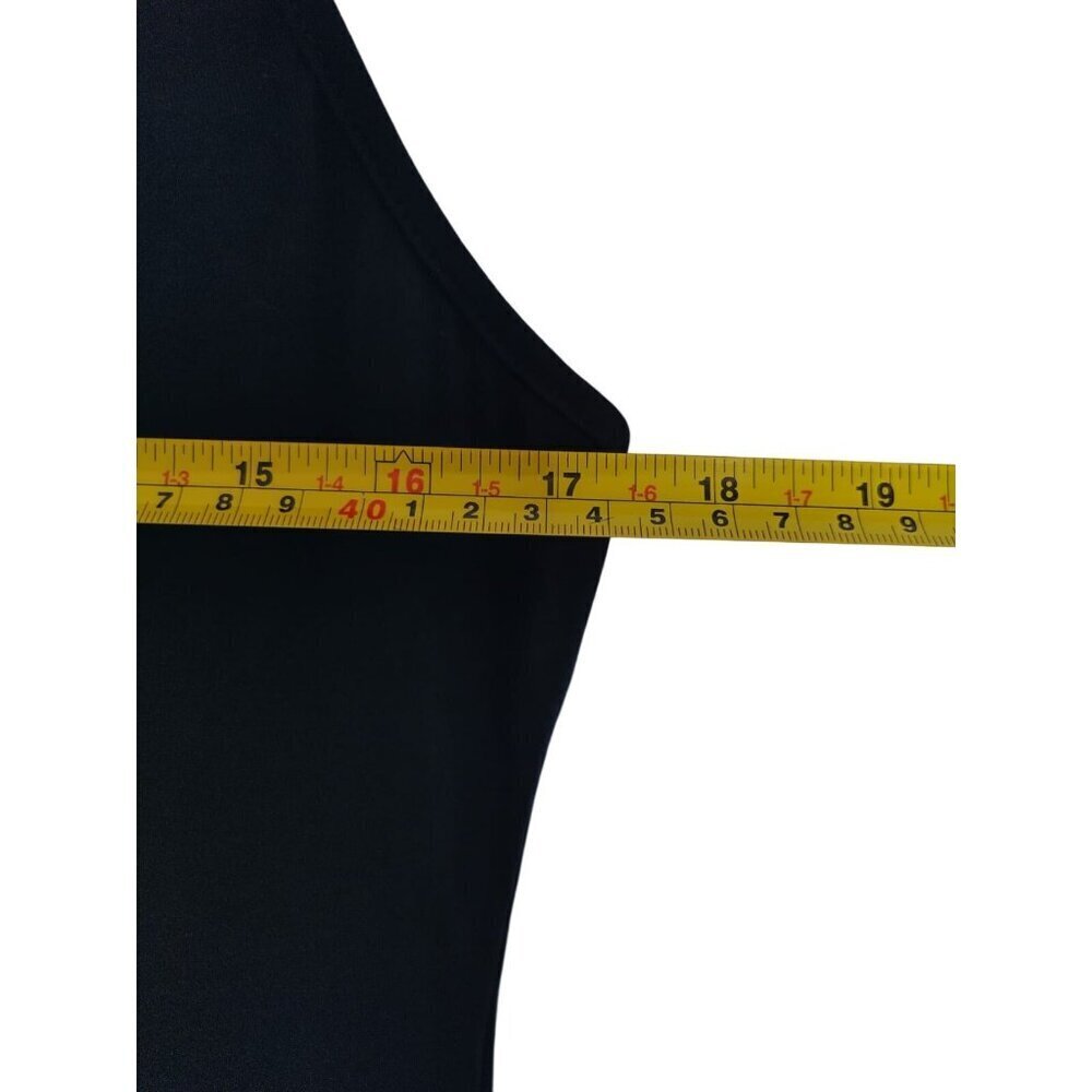 Saukole Womens Sleeveless Black Tank Top With Gold Accent Medium 65% Cotton. NWT - Picture 6 of 7